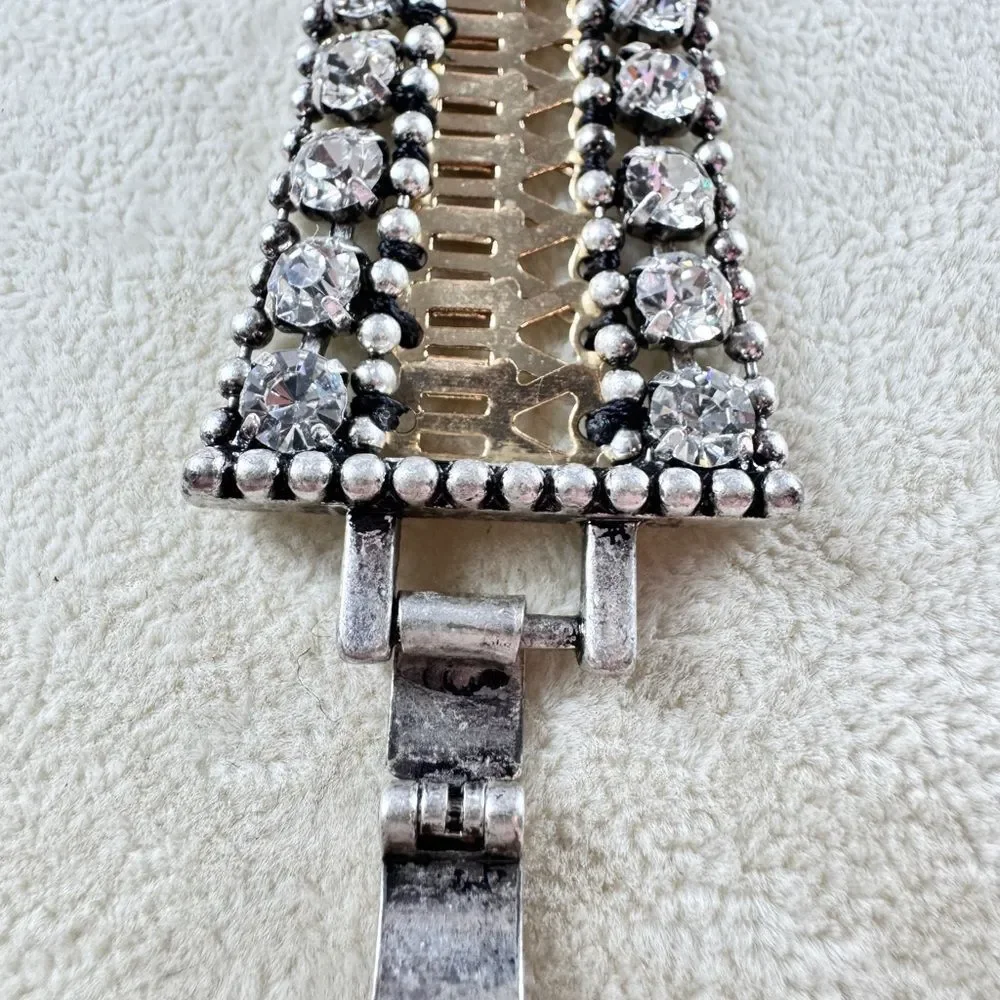 Stella & Dot Silver Crystal Bracelet